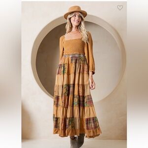 Bohemian Patchwork Maxi Dress